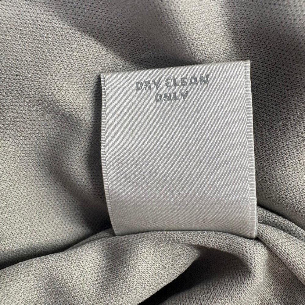 Dressbarn Collection Silver Metallic Faux Wrap Sheath Cocktail Dress Size 12 NWT - Picture 6 of 6
